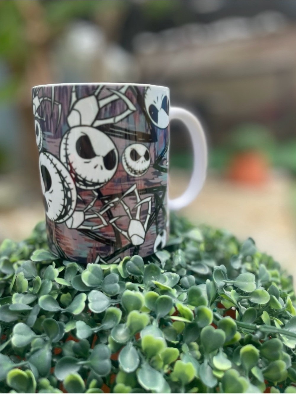 Black & White Night Skulls Ceramic Coffee Mug - Graphic Home Dining Mug